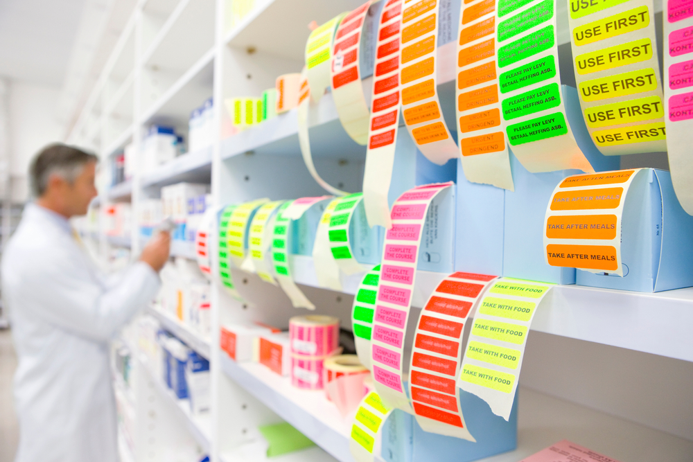 AllLabels custom prescription labels in CMYK full colour format for branded Canadian pharmacy